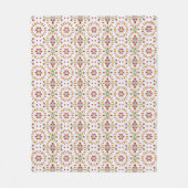 Atomic Mid Century Flower Fleece Deken (Voorkant)