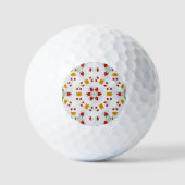 Atomic Mid Century Flower Golfballen (Voorkant)