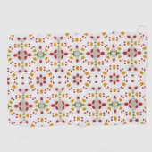 Atomic Mid Century Flower Golfhanddoek (Horizontaal)