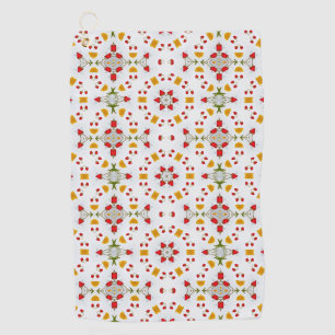 Atomic Mid Century Flower Golfhanddoek