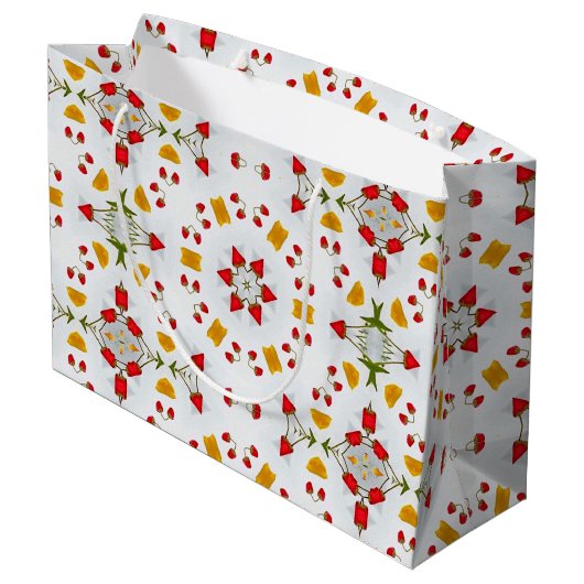 Atomic Mid Century Flower  Groot Cadeauzakje (Achterkant Gekanteld)