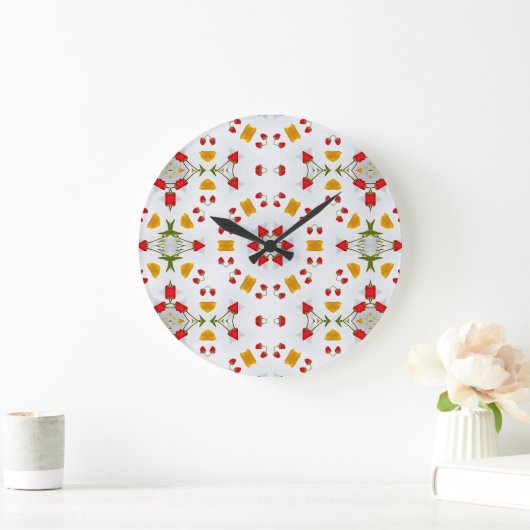 Atomic Mid Century Flower  Grote Klok (Huis)