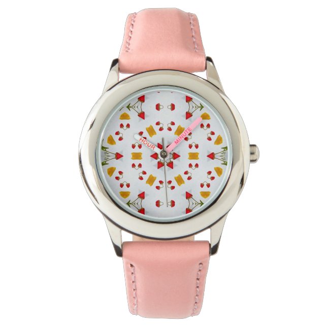 Atomic Mid Century Flower  Horloge (Voorkant)