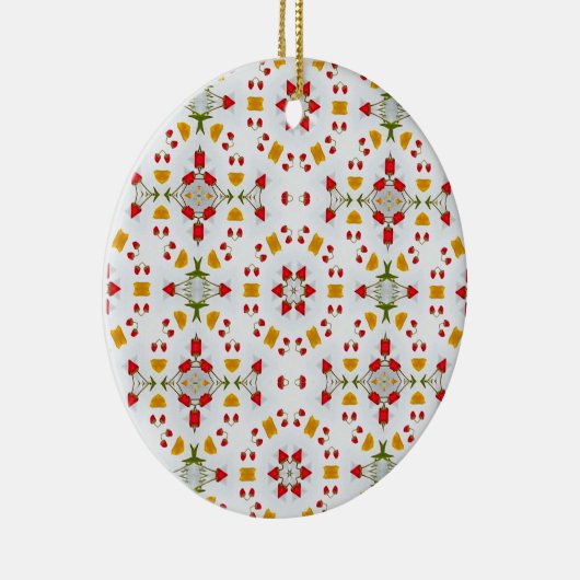 Atomic Mid Century Flower  Keramisch Ornament (Rechts)