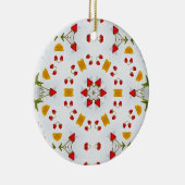 Atomic Mid Century Flower  Keramisch Ornament (Rechts)