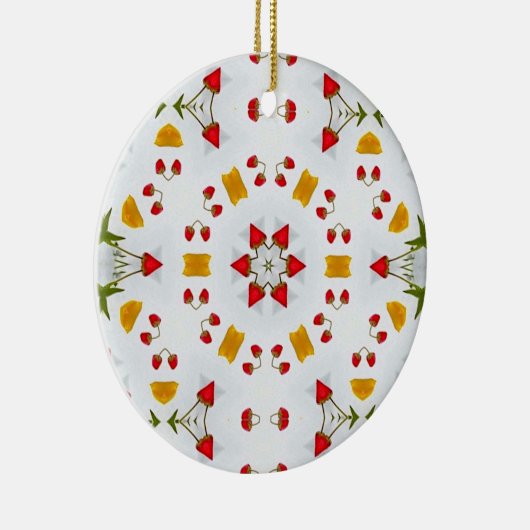 Atomic Mid Century Flower  Keramisch Ornament (Rechts)