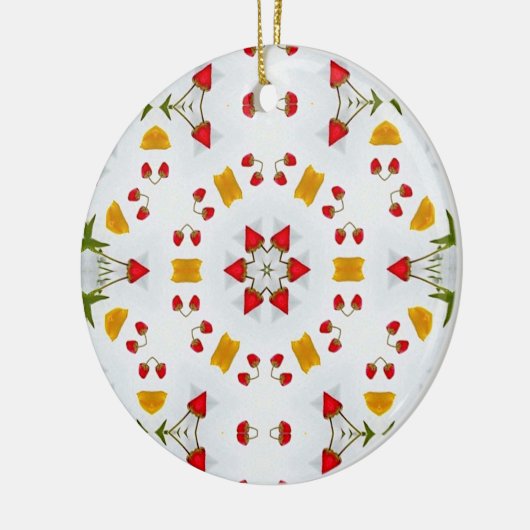 Atomic Mid Century Flower  Keramisch Ornament (Links)