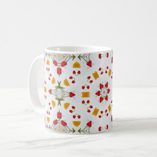 Atomic Mid Century Flower  Koffiemok (Voorkant links)