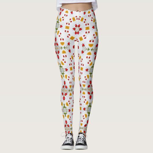 Atomic Mid Century Flower Leggings (Voorkant)