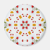 Atomic Mid Century Flower Magneet (Voorkant)