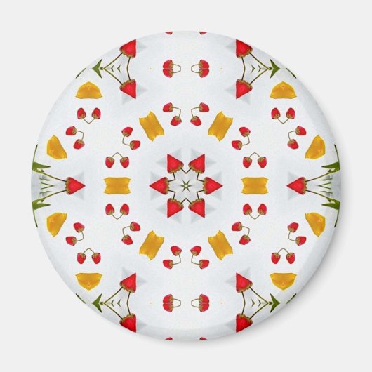 Atomic Mid Century Flower  Magneet (Voorkant)