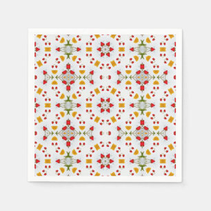 Atomic Mid Century Flower  Servet