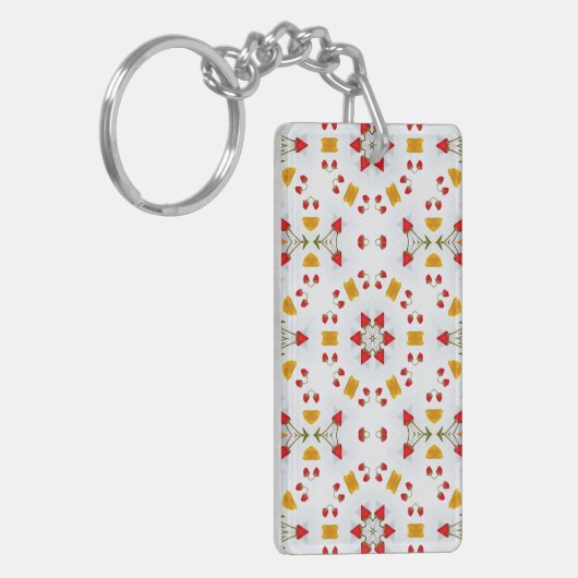 Atomic Mid Century Flower  Sleutelhanger (Voorkant Links)