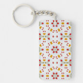 Atomic Mid Century Flower  Sleutelhanger (Voorkant)