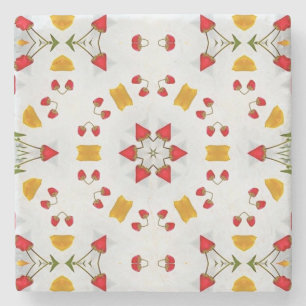 Atomic Mid Century Flower  Stenen Onderzetter