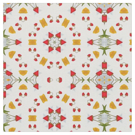 Atomic Mid Century Flower  Stof (Close Up)