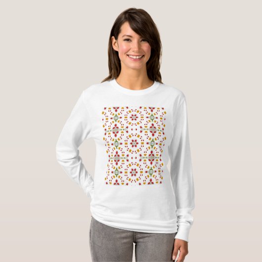 Atomic Mid Century Flower  T-shirt (Voorkant volledig)
