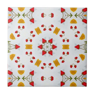 Atomic Mid Century Flower  Tegeltje