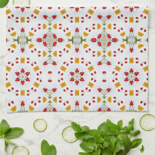 Atomic Mid Century Flower  Theedoek (Gevouwen)