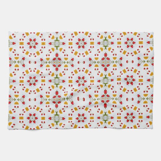 Atomic Mid Century Flower  Theedoek (Horizontaal)