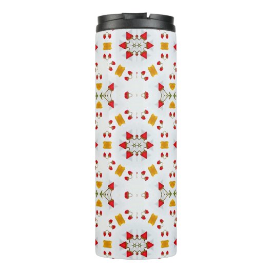 Atomic Mid Century Flower  Thermosbeker (Achterkant)