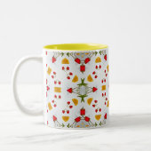 Atomic Mid Century Flower  Tweekleurige Koffiemok (Links)