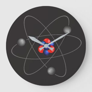 Atomic Mid-Century Modern Retro Nuclear Grote Klok