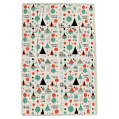 Atomic Mid Century Moderne Kerstmis Medium Cadeauzakje (Voorkant)