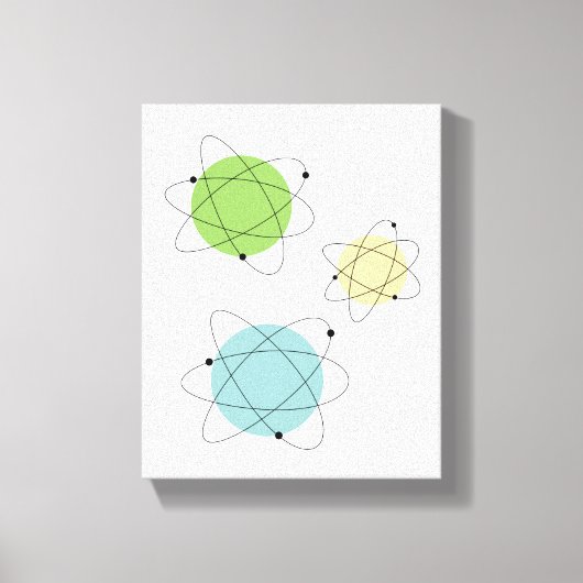 Atomic Mid Century Moderne Verpakte Canvas Print (Voorkant)