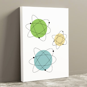 Atomic Mid Century Moderne Verpakte Canvas Print