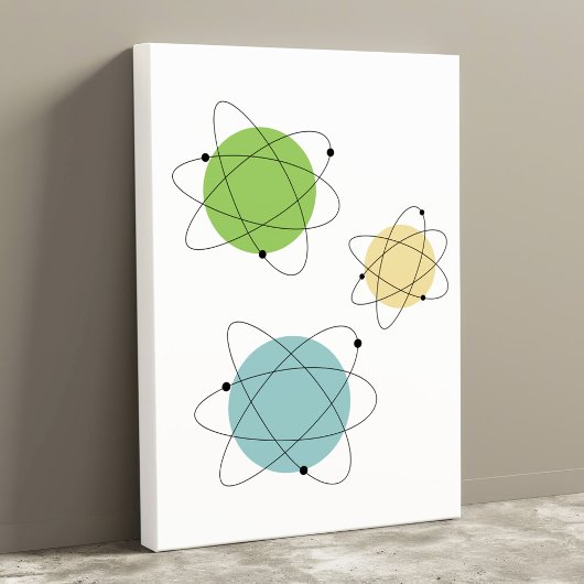Atomic Mid Century Moderne Verpakte Canvas Print