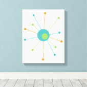 Atomic Midcentury Modern 11" x 14" Ingewikkeld Can Canvas Afdruk (Insitu (Houten vloer))