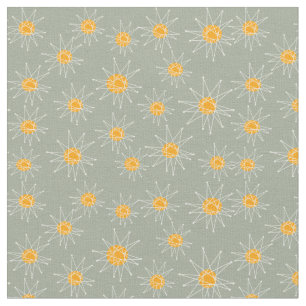 Atomic midden-midden Starburst Pattern Green Stof