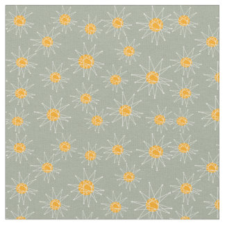 Atomic midden-midden Starburst Pattern Green Stof