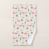 Atomic Oasis met roze flamingos Bad Handdoek (Handdoek)
