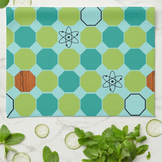 Atomic Octagons Kitchen Towel Theedoek (Gevouwen)