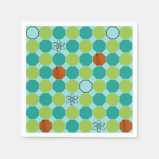 Atomic Octagons Paper Napkins Servetten (Voorkant)