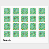 Atomic Octagons Square Stickers (Vel)