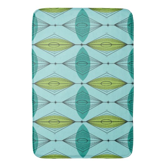 Atomic Ogee and Starbursts Bath Mat (Voorkant Verticaal)