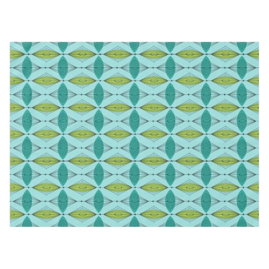 Atomic Ogee and Starbursts Tablecloth Tafelkleed (Voorkant (Horizontaal))