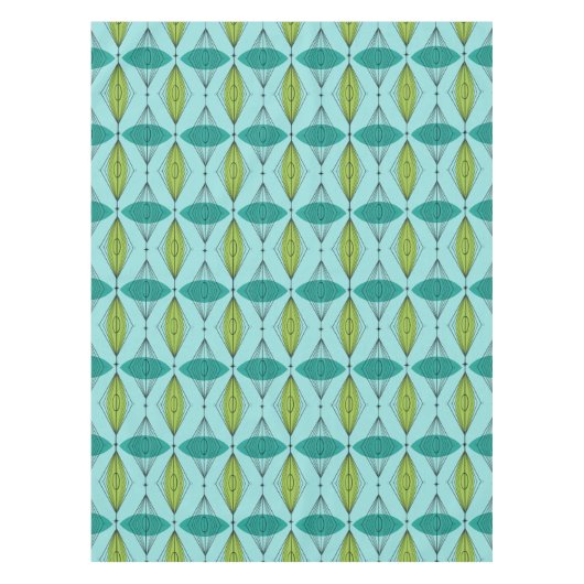 Atomic Ogee and Starbursts Tablecloth Tafelkleed (Voorkant)