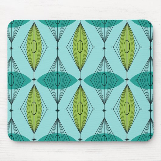 Atomic Ogee & Starbursts Mousepad Muismat (Voorkant)