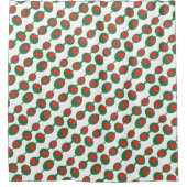 Atomic Olijven Mid Century Patroon Douchegordijn (Voorkant)