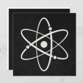 Atomic Orbit Icon Molecule Art Black Feestdagenkaart (Voorkant / Achterkant)