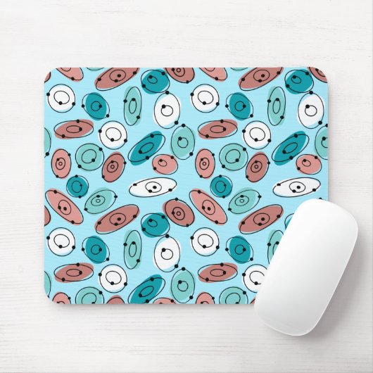 Atomic Ovals Turquoise Muismat (Met muis)