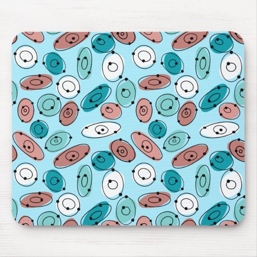 Atomic Ovals Turquoise Muismat (Voorkant)