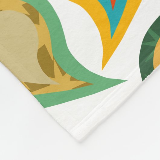 Atomic Paisleys Fleece Deken (Hoek)