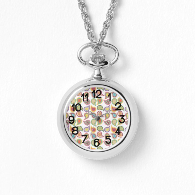 Atomic Paisleys Horloge (Voorkant)