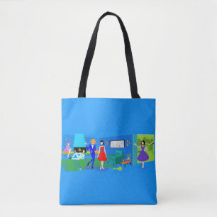 Atomic Palm Springs Cocktail Party Canvas tas