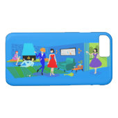 Atomic Palm Springs Cocktail Party iPhone Case (Achterkant (Horizontaal))